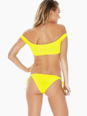 Lily Tie Side Bikini Bottom - Canary Yellow