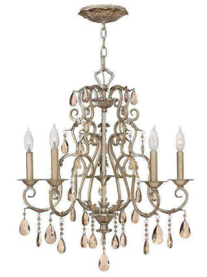 Carlton Chandelier Silver Leaf