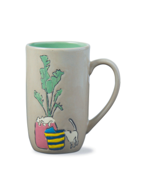 Tag Cats & Plants Tall Coffee Tea Hot Chocolate Mug