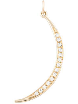 Large Crescent Moon Charm Pavé Diamonds