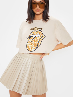 Nude The Rolling Stones Tongue Crop T Shirt