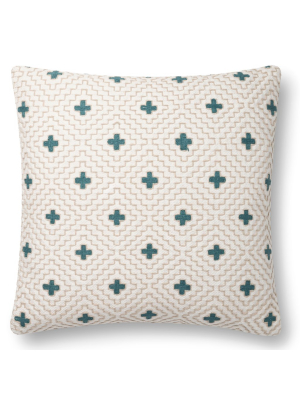 Loloi Pillow - Ivory/blue