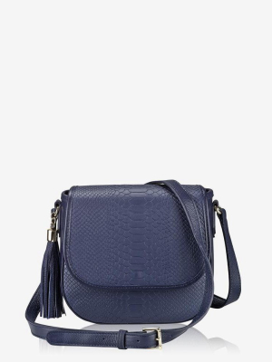 Gigi New York Blue Kelly Saddle Cross Body Bag