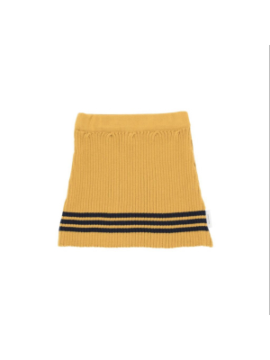 Tiny Cottons Rib Knit Skirt - Mustard