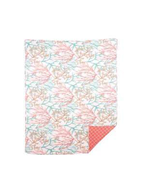 C&f Home Oceanaire Seafoam Cotton Quilted Throw