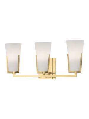 Upton 3 Light Bath Bracket Aged Brass