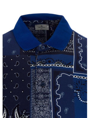 Etro Bandana Print Polo Shirt