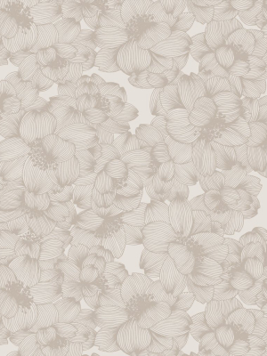 Flora Wallpaper In Beige From The Wallpaper Republic Collection By Milton & King