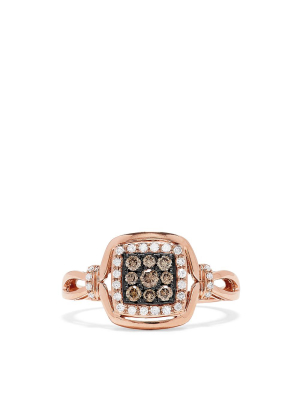 Effy 14k Rose Gold Espresso And White Diamond Ring, 0.28 Tcw