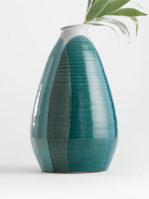 Lona Large Blue Green Vase