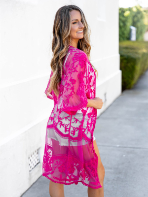 The Lacey Kimono - Pink