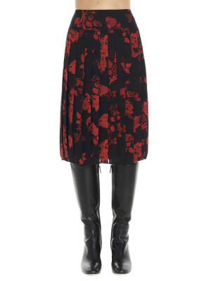 Tory Burch Floral Pleated Skirt