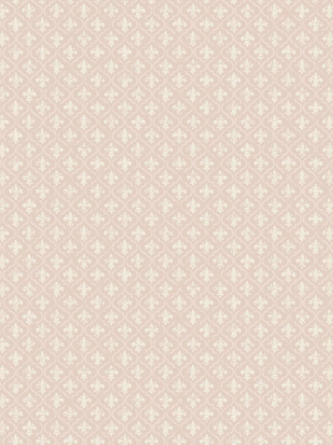 Petite Fleur De Lis Wallpaper In Blush From The Spring Garden Collection By Wallquest