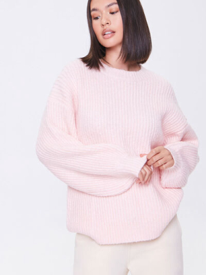 Ribbed Drop-sleeve Sweater