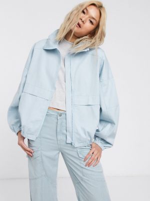 Asos Design Soft Denim Sports Jacket