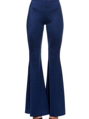 Wide Leg Pull On Pant Solid Color
