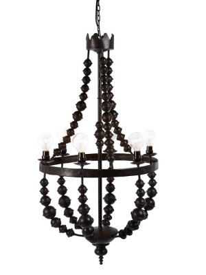 Metal Beaded Chandelier Small