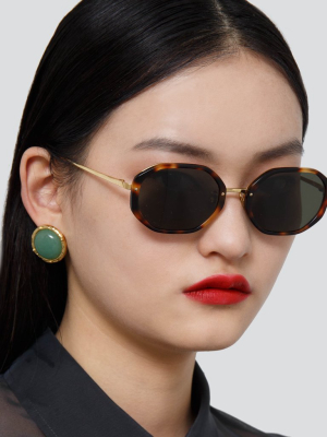 Tyler Angular Sunglasses In Tortoiseshell