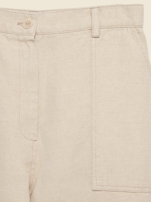 Narrow Cargo Pant - Natural