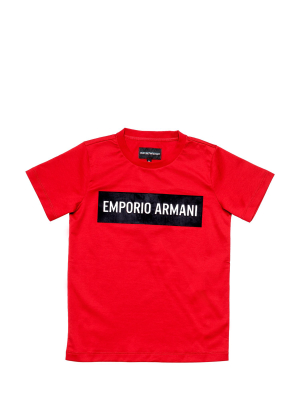 Emporio Armani Kids Logo Print Crewneck T-shirt