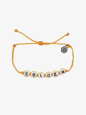 Golden Word Bracelet