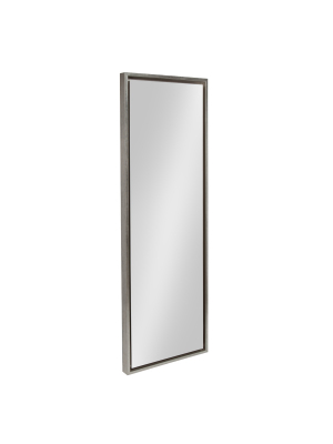 16" X 48" Evans Framed Wall Panel Mirror Silver - Kate And Laurel