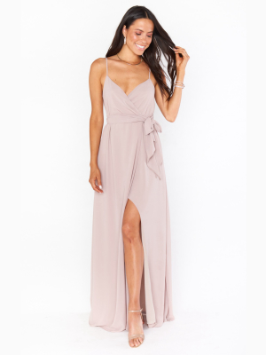 Liz Maxi Dress ~ Soft Beige Chiffon