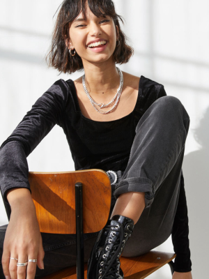 Long-sleeved Short Top
