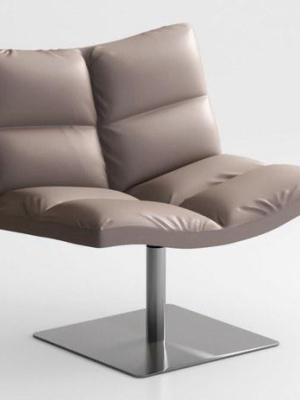 Wave Soft Lounge Chair With Square Base By Tonon