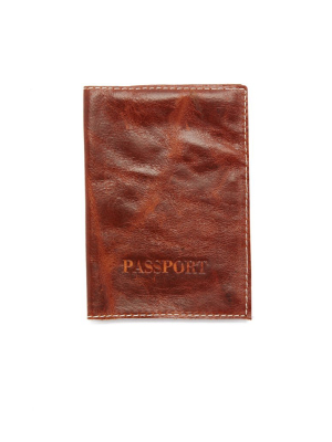 Passport Cover - Caramel Brown