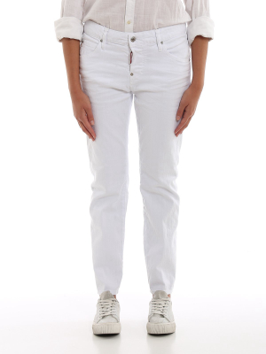 Dsquared2 Mid Rise Straight Leg Jeans