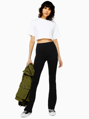 Ribbed Jersey Flare Pants