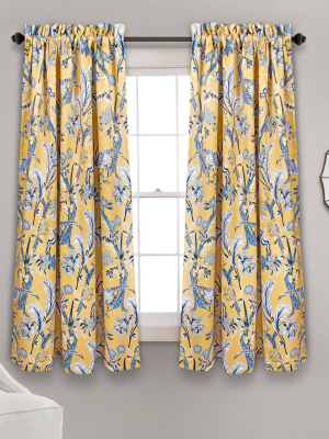 Set Of 2 Dolores Room Darkening Window Curtain Panels - Lush Décor