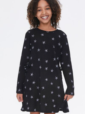 Girls Star Print Dress (kids)