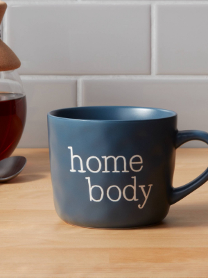 16oz Stoneware Homebody Christmas Mug Blue - Threshold™