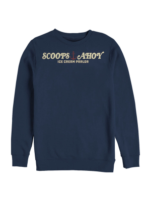 Men's Stranger Things Scoops Ahoy Nautical Logo Sweatshirt