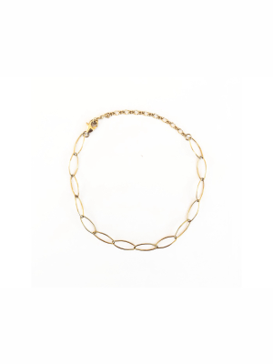 Sanctuary Project Thin Oval Chain Link Bracelet Gold