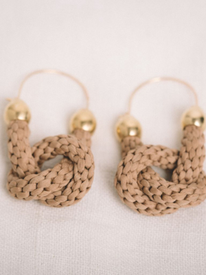 Buff Kumi Knot Earrings || Stella Fluorescent