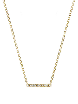 Mini Diamond Bar Necklace