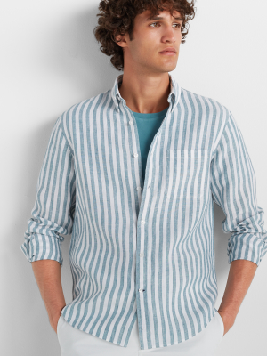 Slim Striped Linen Shirt