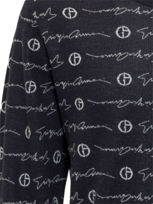 Giorgio Armani Monogram Intarsia Jumper