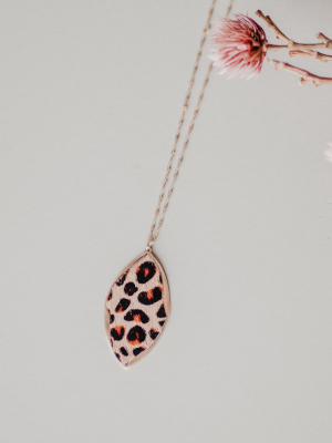 Patterned Leaf Necklace