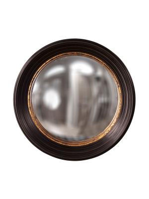 Round Rex Decorative Wall Mirror Black/gold - Howard Elliott