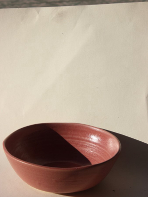 Pink Stoneware Bowl | Large