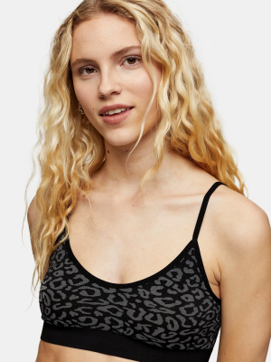 Leopard Seamless Padded Crop Top