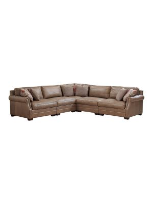 Transitional Leather Carrington Sectional