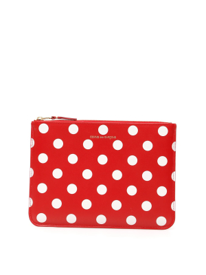 Comme Des Garçons Wallet Polka Dot Clutch