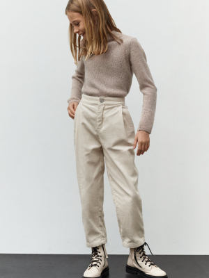 Mom Fit Corduroy Pants