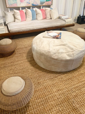 The Forsyth Cloud Ottoman In Cowhide