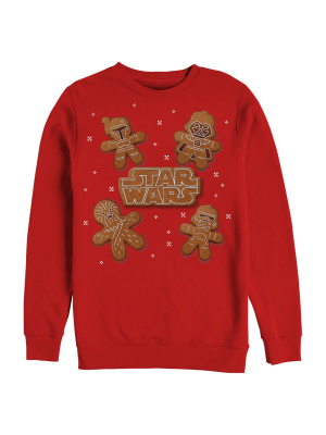 Men's Star Wars Christmas Gingerbread Characters Sweatshirt